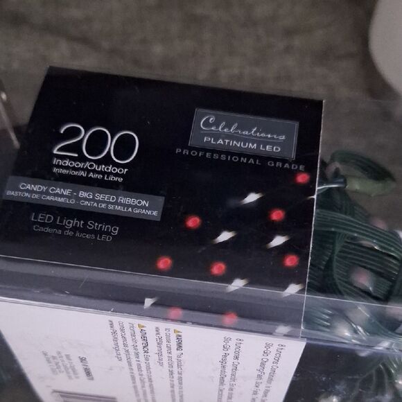 Celebrations Platinum LED Light String - Red and White 33 ft NWT - Picture 2 of 6